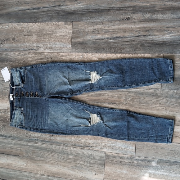 Sneak Peek High Rise 5 Button Fly Distressed Skinny Jeans Size 7/28 - Picture 8 of 16